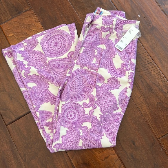 Urban Outfitters Pants - Urban Outfitters purple & cream paisley pants size 6